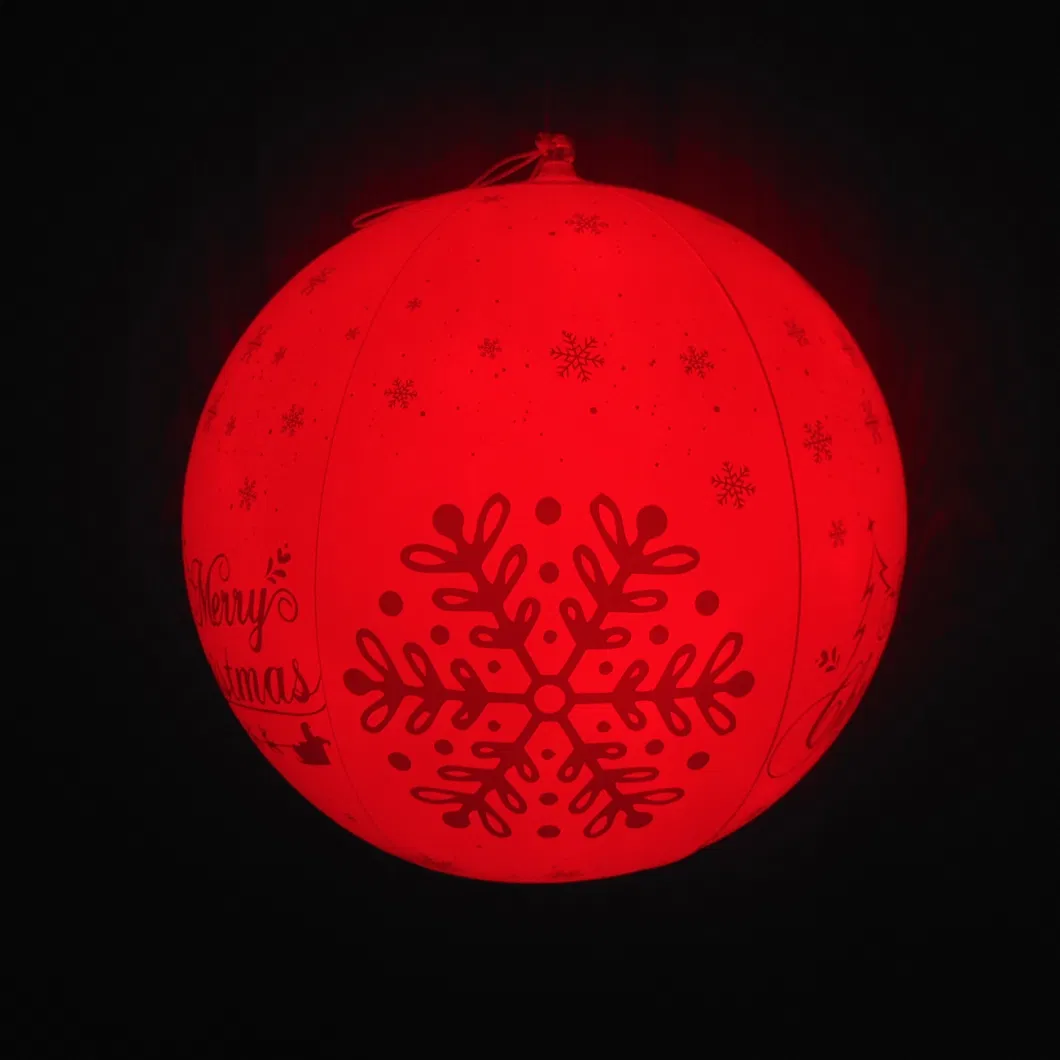 16 Different Colours LED Light up PVC Christmas Inflatable Beach Ball for Party