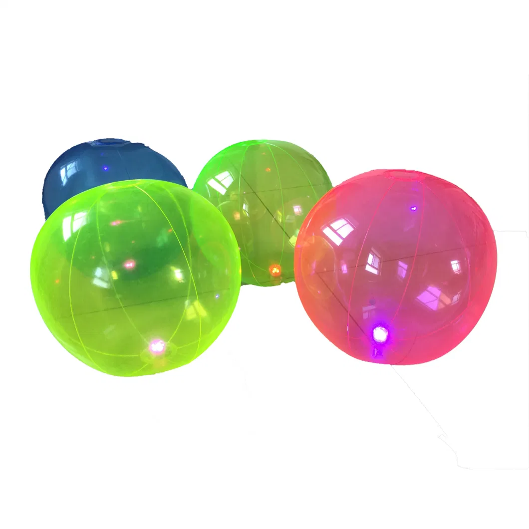 Inflatable PVC Toy LED Color Light Beach Play Ball Kids Children Game