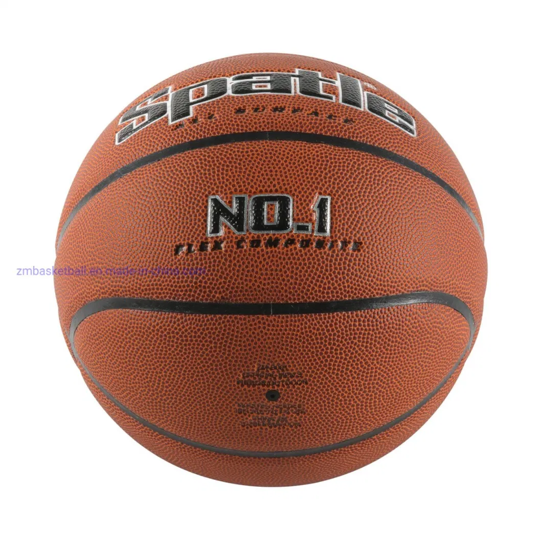 Customized Microfiber Basketball with PVC Lamination, Size 7, for Adults