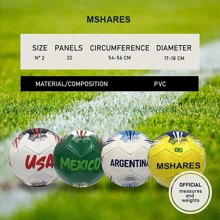 OEM PVC Material Football Promotional Size 2 Soccer Ball for World Cup