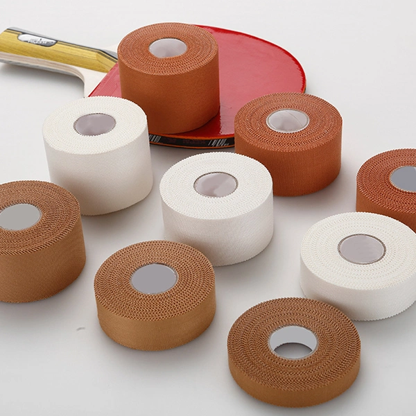 Free Sample Adhesive Cotton Rigid Sports Tape for Football Basketball