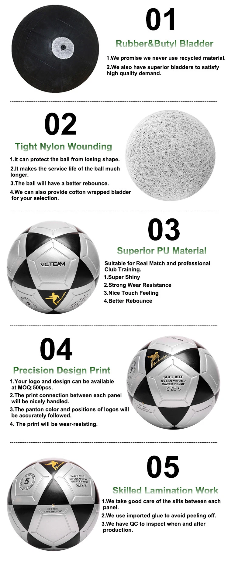 Robust PU Material Club Training Soccer Ball Size 5