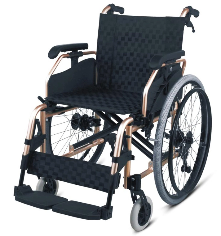 Hospital Disabled Manual Foldable Rubber Foam Castor Wheelchair