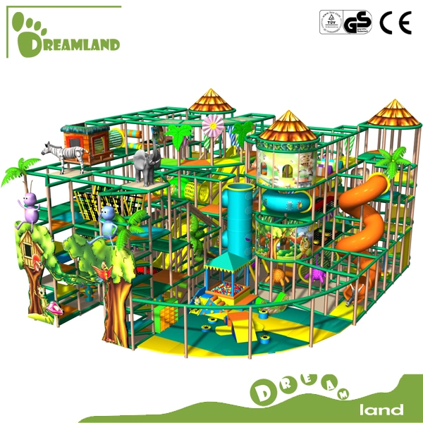 Dreamland Rectangular Indoor Trampolines with Foam Pit and Climbing Wall, Custom Design Kids Indoor Trampolines