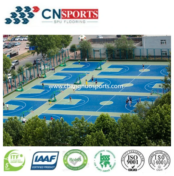 Multi Purpose Spu Coating Sports Court Flooring for Various Game Court Flooring