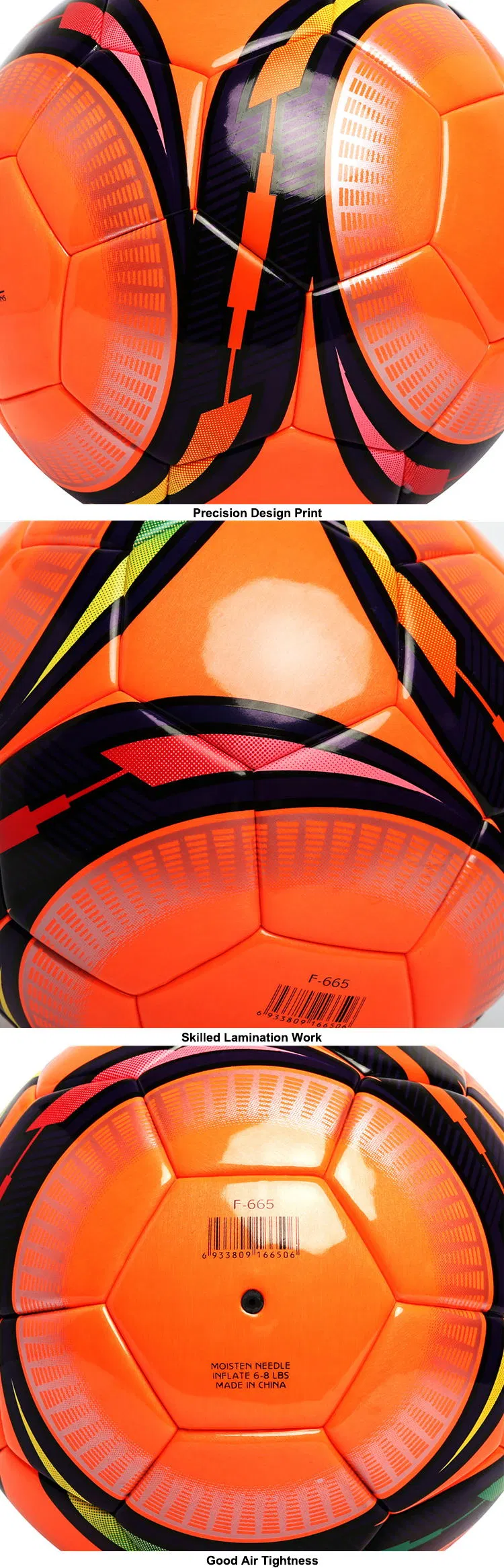 Colorful Branded Shiny PU Standard PRO Futsal Ball