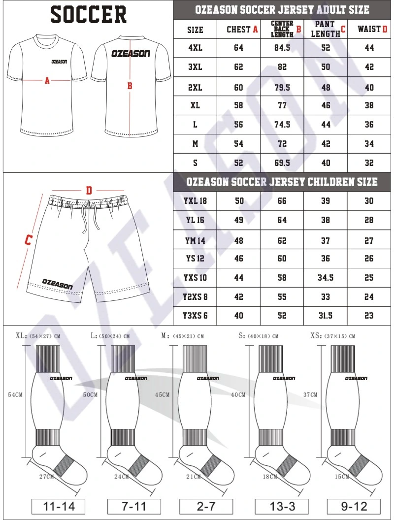 Personalized Custom Printing Pattern Soccer Jersey Set Blank Sublimated Football Shirt
