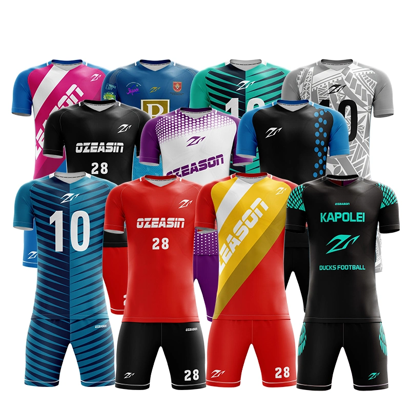 Personalized Custom Printing Pattern Soccer Jersey Set Blank Sublimated Football Shirt