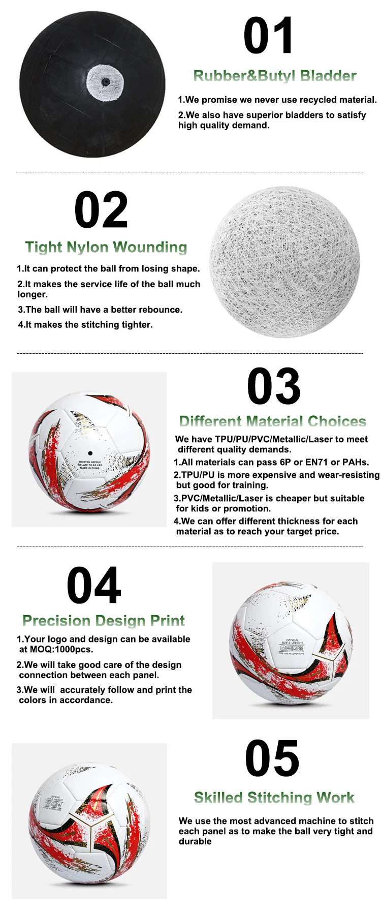 32 Panels Size 3 4 5 Inflatable PVC Soccer Ball