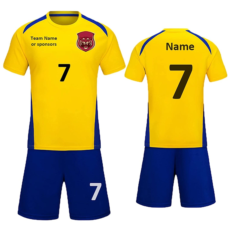 Dye Sublimation Custom Thai Quality Soccer Jersey Polyester Team Training Kids Soccer Uniform