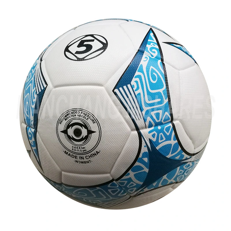 Top Quality PU Leather Custom Team Logo Match Thermal Adhesive Soccer Ball
