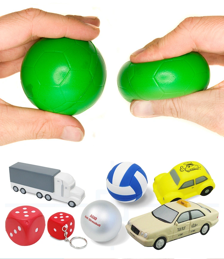 China Manufacturer Bulk Cheap Custom PU Foam Sport Small Basketball Baseball Rugby Tennis Volleyball Squeeze Stress Ball Toy for Promotion