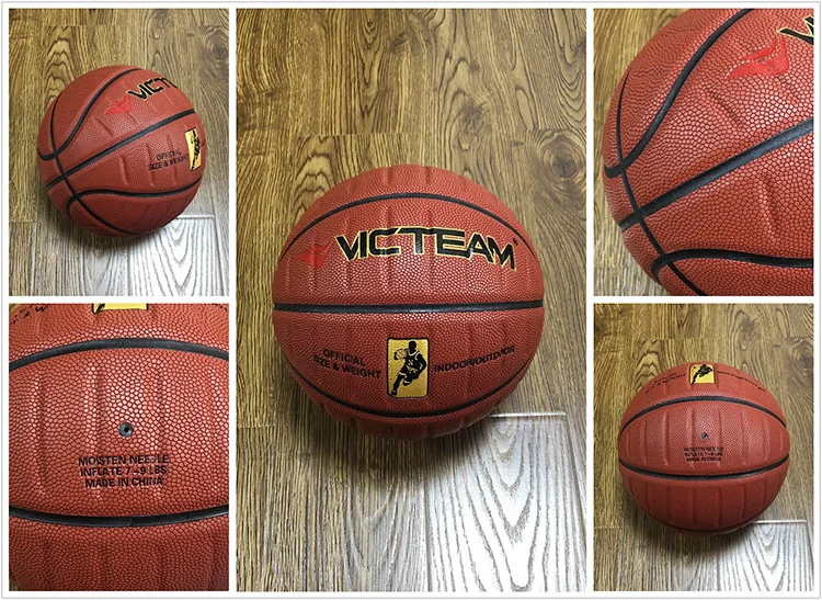 Standard Size Nonslip PU Leather Drill Basketball