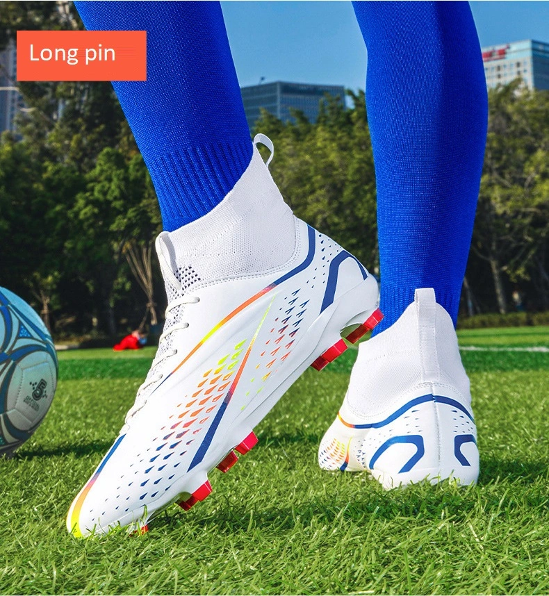 2023 New Arrival Youth Adults High-Tops AG/TF Soccer Futsal Training Sneakers Shoes Professional Football Boots