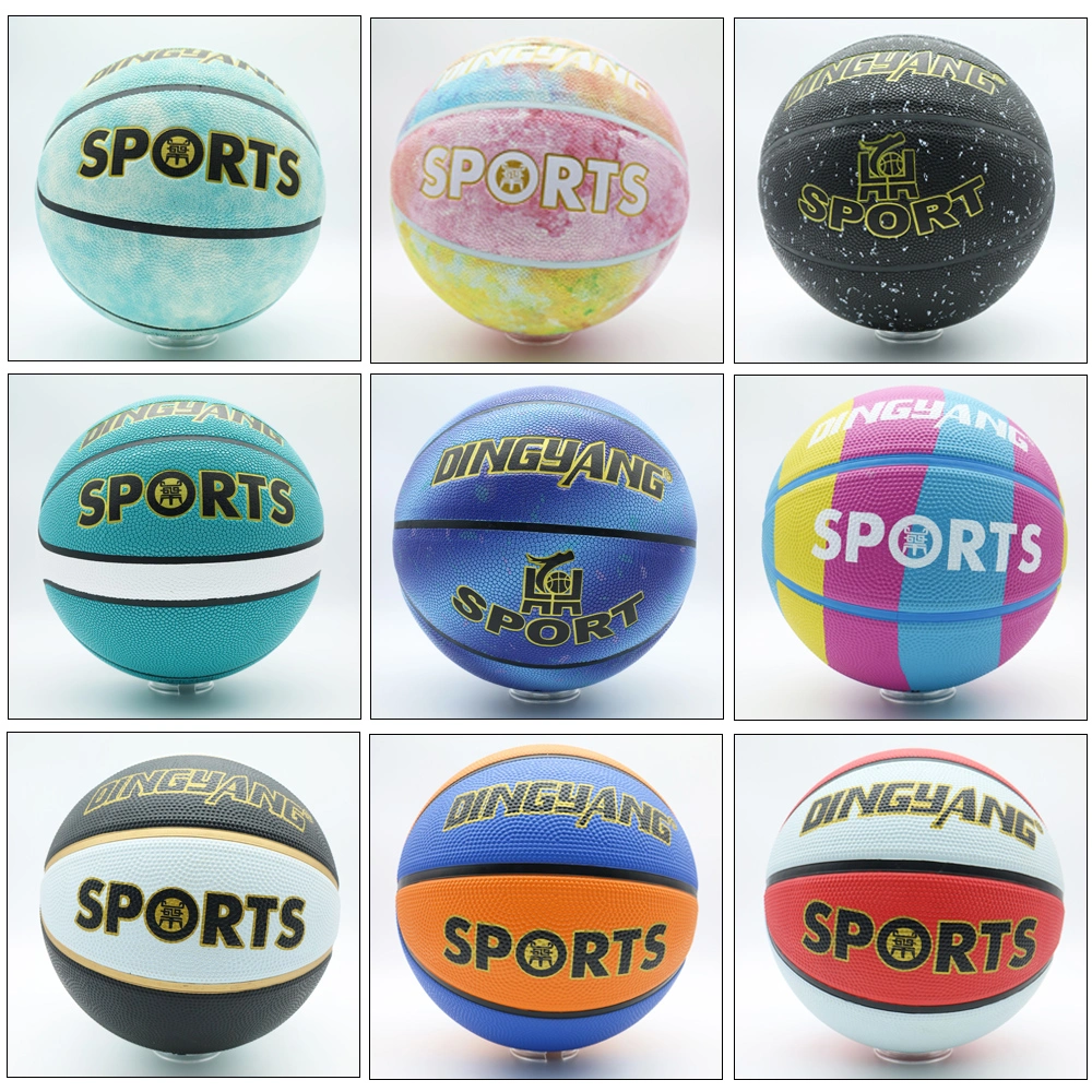Factory Wholesale Custom Logo Inflatable Rubber Basketballs of All Sizes