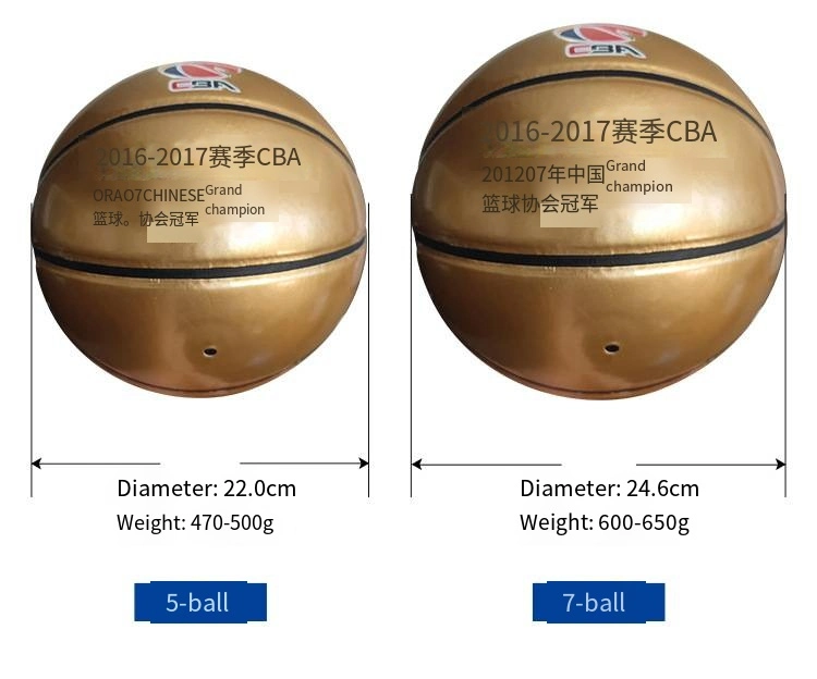 No. 5 No. 7 Basketball Smooth PU Leather Adult Club Gift Championship Gold Commemorative Basketball