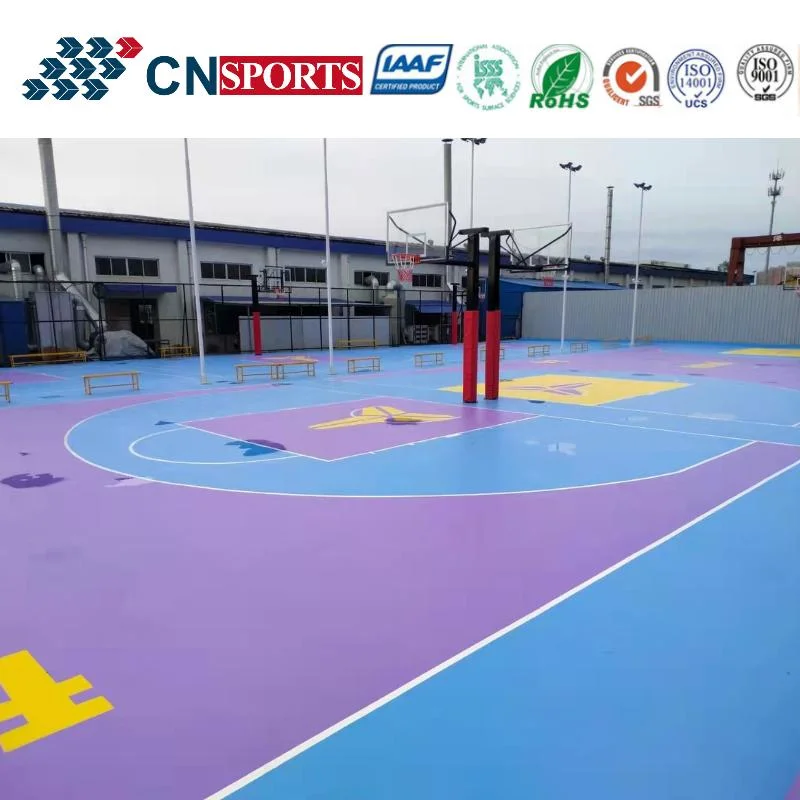 Green Material Indoor/Outdoor Basketball Court for Sport Surface