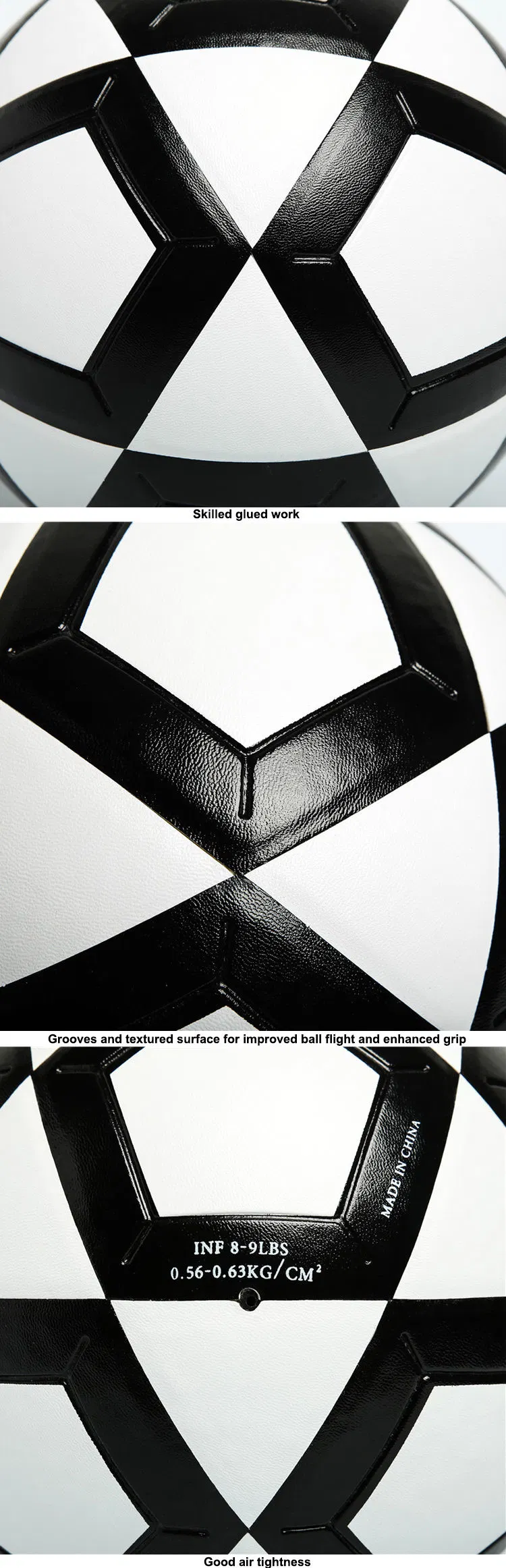 New Design Custom Printed Logo Drill Soccer Ball