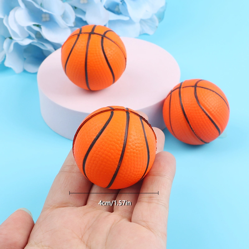 4cm Polyurethane PU Foam Ball Decompression Toy Children&prime;s Mini Small Basketball Solid Hand Stress Ball Toy