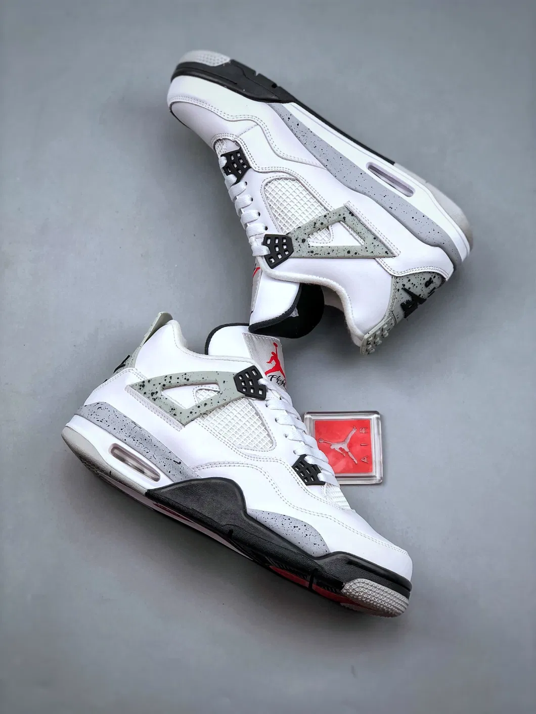 Fashion Air Jordan 4 White Cement Basketball Nike Shoes