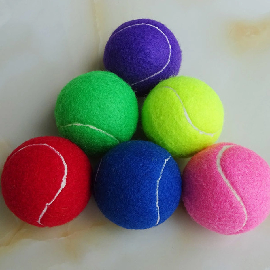 Custom Logo Rubber Tennis Ball High Resilience Durable Tennis Practice Ball for School Club Competition Training Exercises