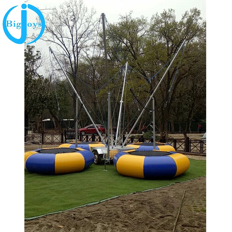 Commercial 4 Person Inflatable Bungee Jumping Trampoline