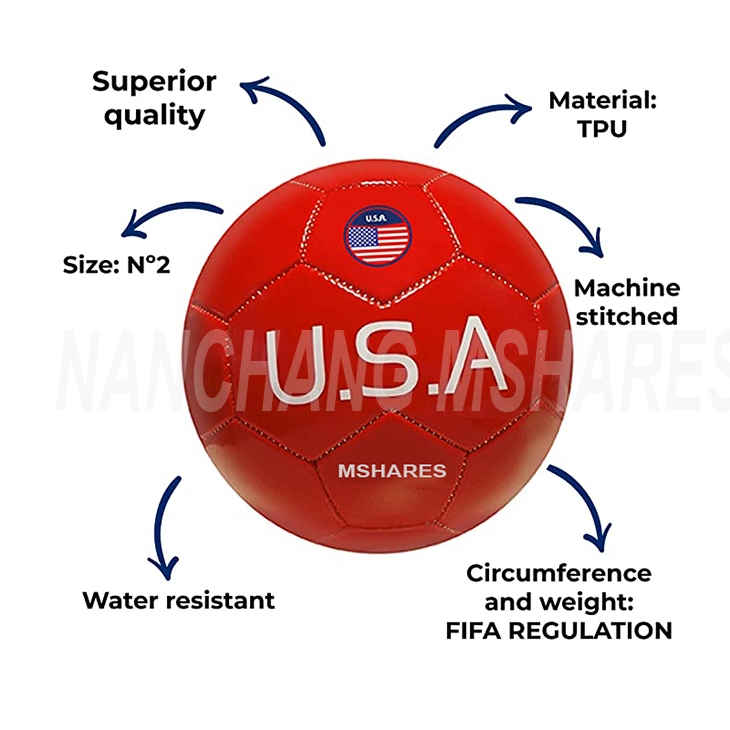 Stitching Shiny Leather Football Custom Logo Souvenir Soccer Ball