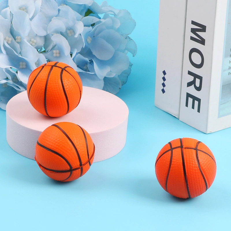 4cm Polyurethane PU Foam Ball Decompression Toy Children&prime;s Mini Small Basketball Solid Hand Stress Ball Toy