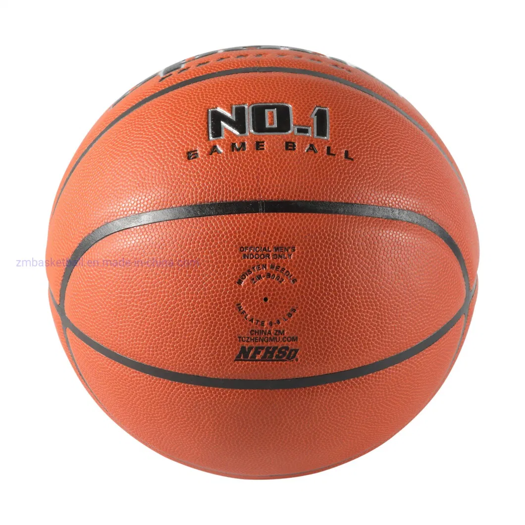 Professional Official Size Basketball with Durable PU Cover