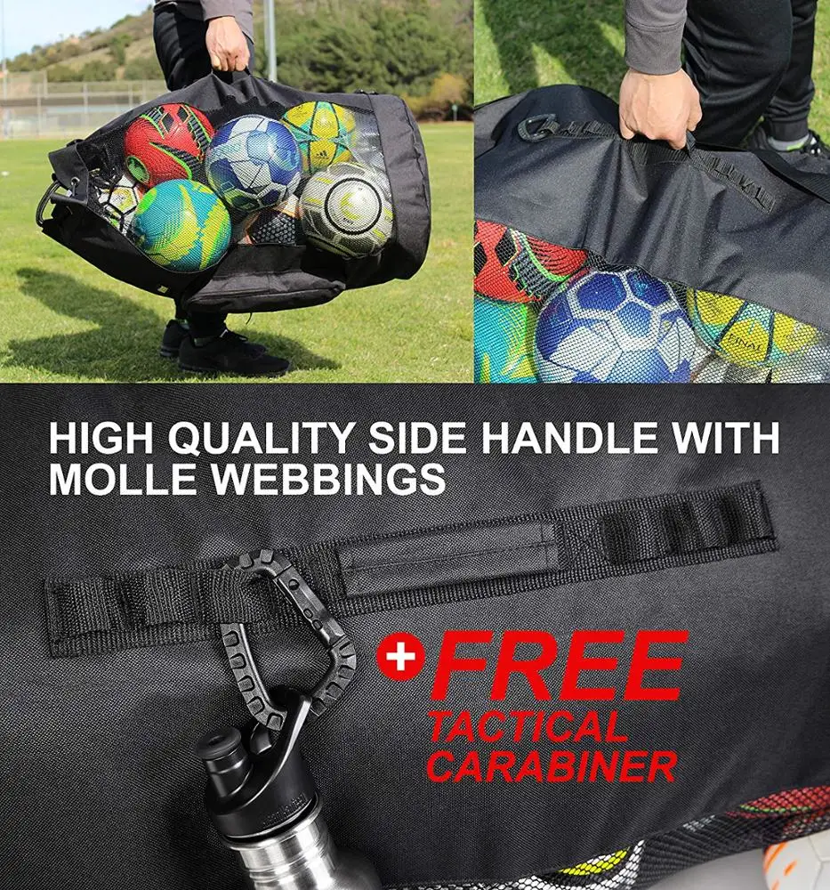 Heavy Duty Soccer Training Drawstring Mesh Equipment Ball Bag Baseball Bag Shoulder Strap Design for Sporting Accessories