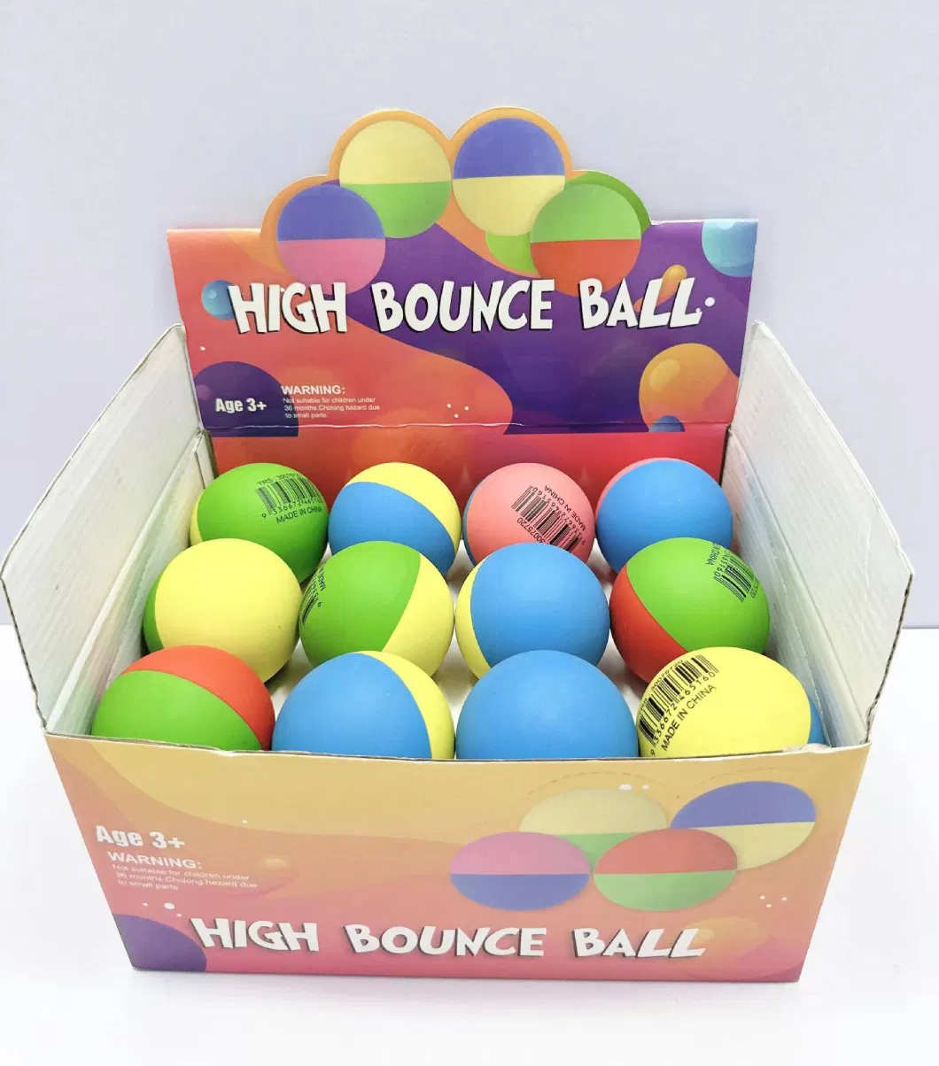 60mm Inflatable Bouncy Ball Colorful Football Basketball Bouncing Ball