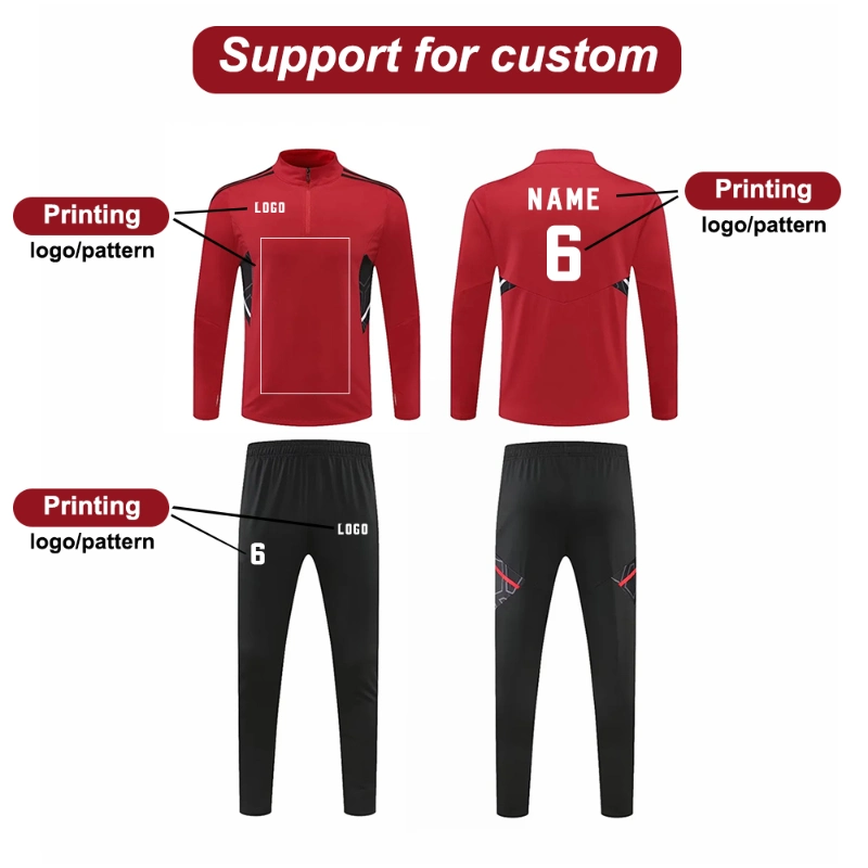 Personalized Custom Logo Football Tracksuit High Quality Printing Couple Jogging Tracksuit