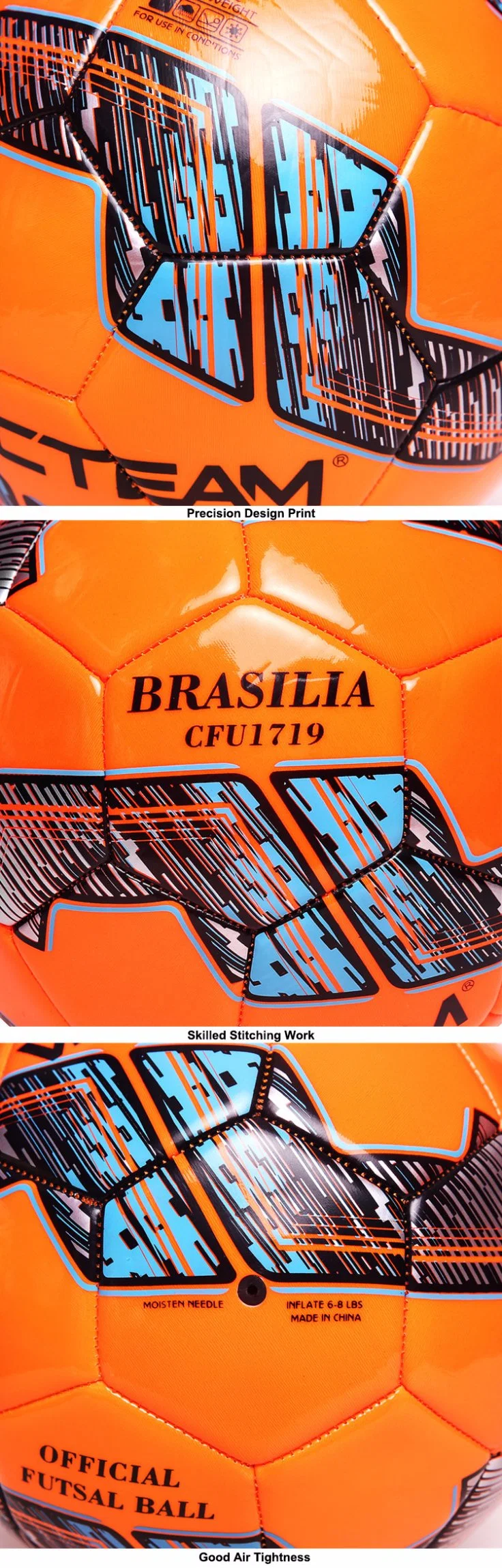 Official Size 5 4 3 Custom Print Drill Soccer Ball