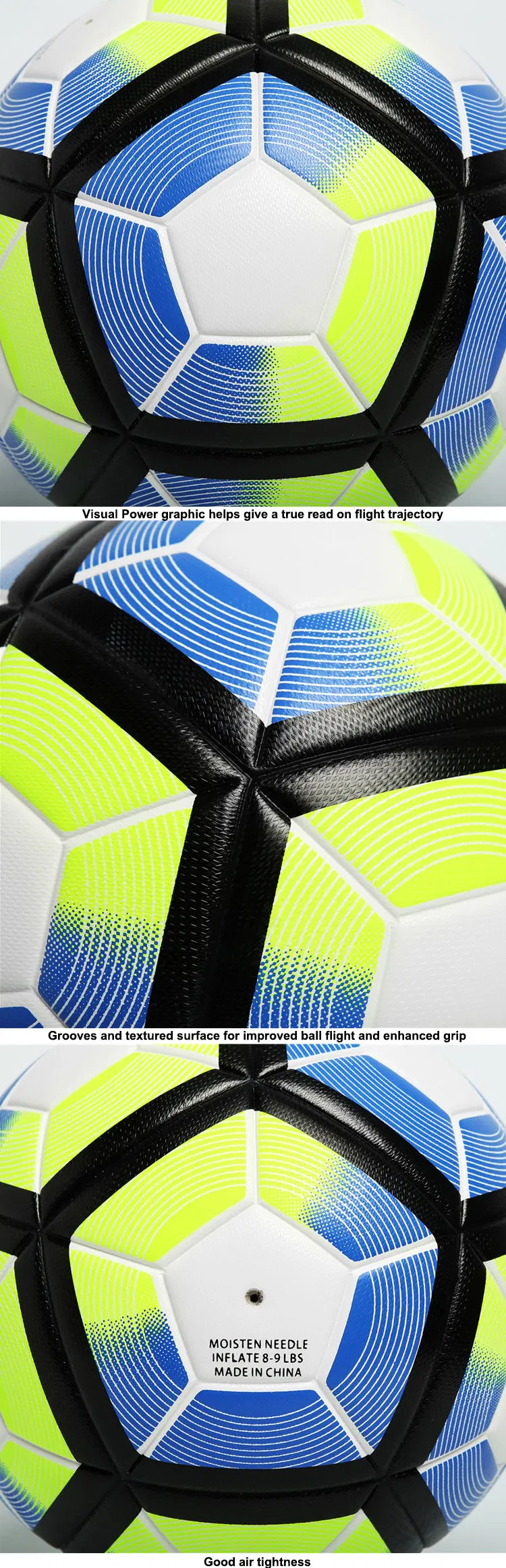 High Quality Textured Surface Leather Soccer Ball