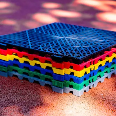 Esterno PP Interlocking Basket Court Flooring pavimento in plastica Tile