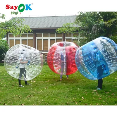 Sayok Funny PVC gigante gonfiabile Ball Bumper adulti Pallone da calcio Ball Bubble Ball Bumper Zorb Ball con colore Punti