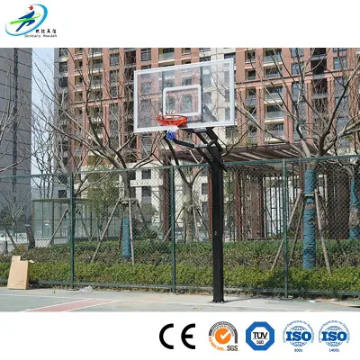 Century Star Basketball Equipment Produttore Bambini sollevamento Pallacanestro Hoop Round Supporto da basket con base a tubo e scatola concava