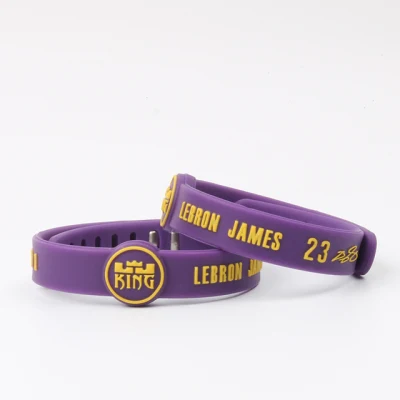 Cinturino da polso in silicone sportivo personalizzato in gomma colorata e personalizzato NBA Basketball