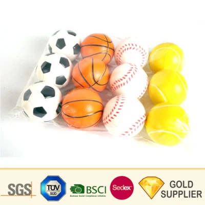 Vendita all&prime;ingrosso Bulk Custom Logo Soft PU espanso Anti personalizzato Adulti Brain Round Squeeze Reliever Calcio Kid Medical Vent Toy Palla di stress per regalo promozionale