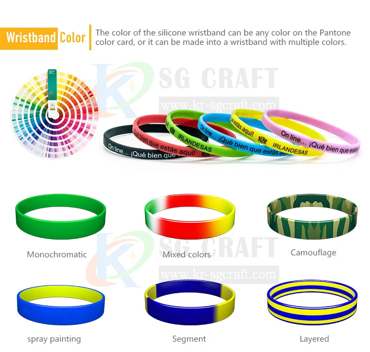 Factory High Quality Customized Printed Logo Wrist Band Bracelet Rainbow Rubber Adjustable Silicone Wristband