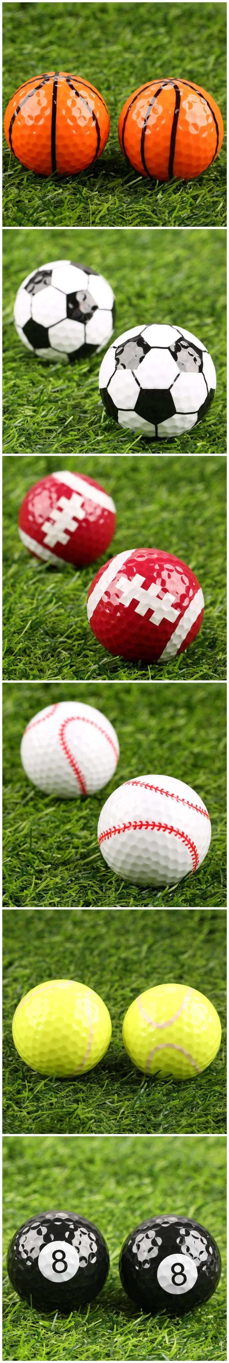 High Quality Various Colors Personalized Sports Golf Balls with Creative