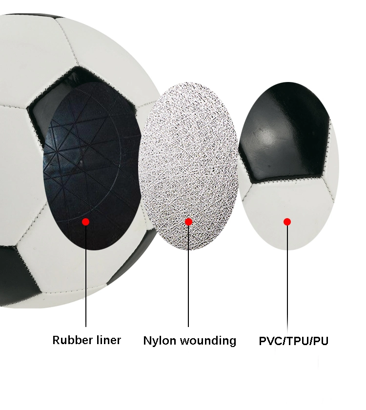 Machine Stitched Inflatable PVC Soccer Ball