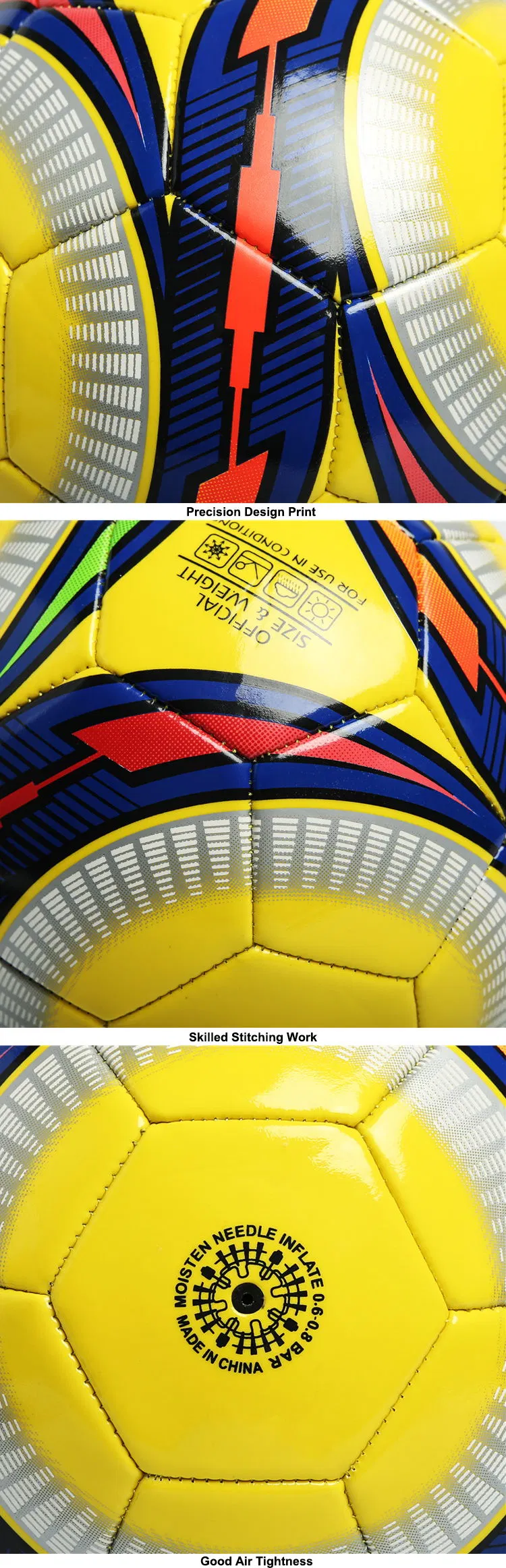 Original Size 5 4 3 Synthetic Leather Soccer Ball