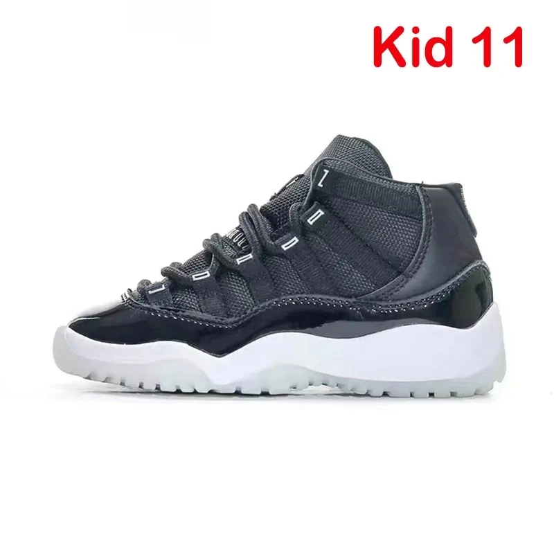 Hot 2023 Kids 11s Kid Basketball Shoes Jam Bred Youth Fashion Boys Sneakers Children Boy Girl White Athletic Toddlers Outdoor Size 28-35 Designer Shoes