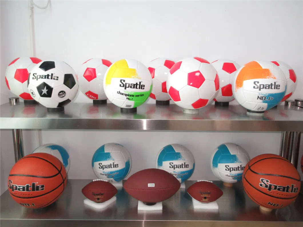 Regulation Size Football and Soccer Ball for Practice - Machine Sewn PVC Material