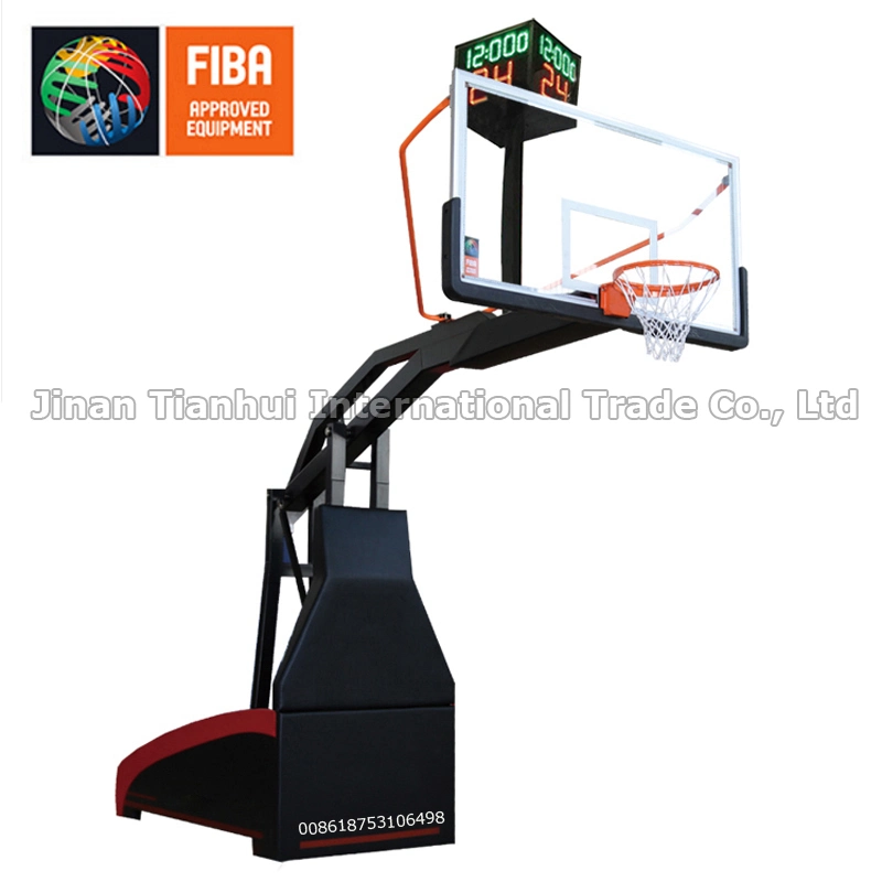 Fiba Standard Professional Competition Electric Folding Basketball Stand