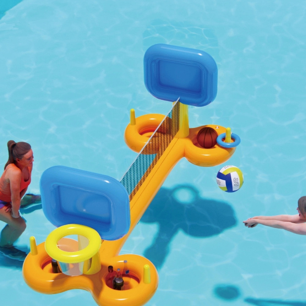 Pool Volleyball Set and Pool Basketball Hoops Floating Bl23431