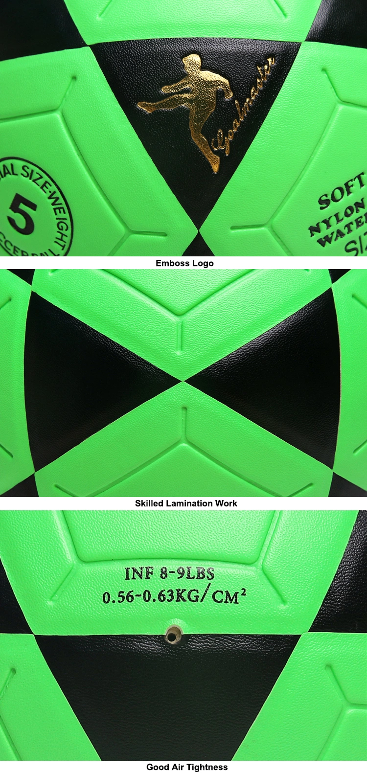 Delicate Dual Colored Brand Name No. 3 Soccer Ball