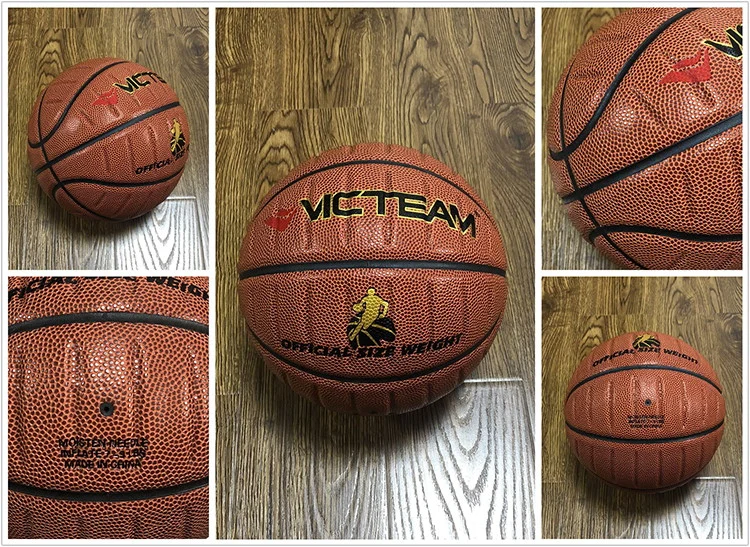 Customized PU Leather Laminated Training Basketball