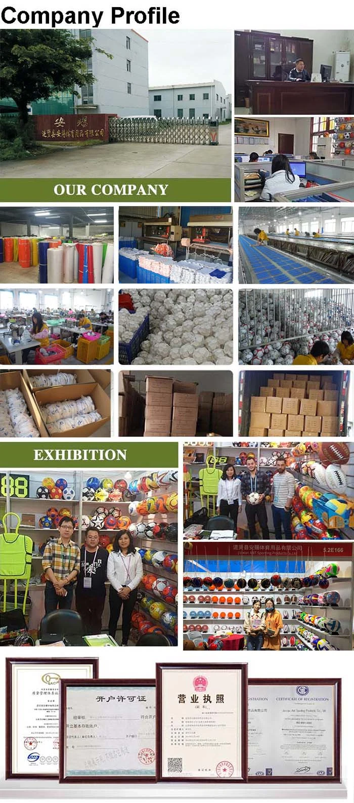 Factory Wholesale PVC Material Training Soccer Balls